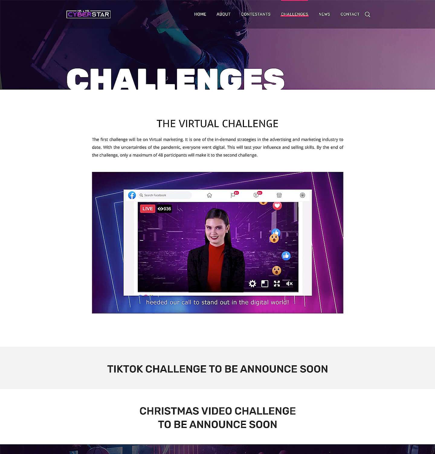Cyberstar - Challenge Page